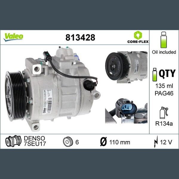 VALEO 813428 Kompressor, Klimaanlage