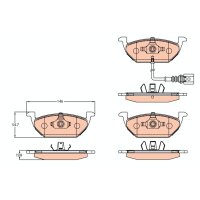 TRW GDB2108 Bremsbelagsatz, Scheibenbremse