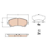 TRW GDB3631 Bremsbelagsatz, Scheibenbremse