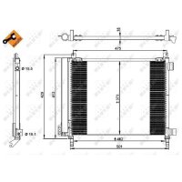 NRF 350228 Kondensator, Klimaanlage