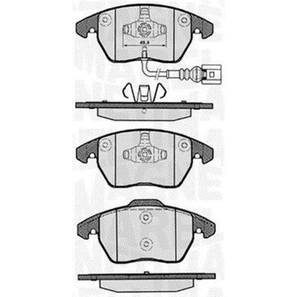 MAGNETI MARELLI 363916060135 Bremsbelagsatz, Scheibenbremse
