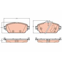 TRW GDB2070 Bremsbelagsatz, Scheibenbremse