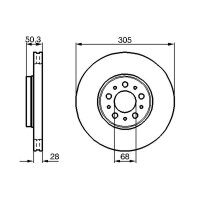 BOSCH 0 986 479 C59 Bremsscheibe