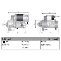 DENSO DSN1365 Starter