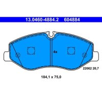 ATE 13.0460-4884.2 Bremsbelagsatz, Scheibenbremse
