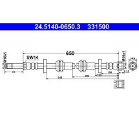 ATE 24.5140-0650.3 Bremsschlauch