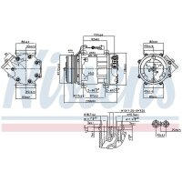 Klimakompressor NISSENS 89347 SD7V16 12V - 1 Stück