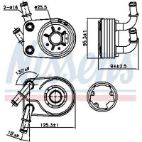 NISSENS 90794 Ölkühler, Motoröl