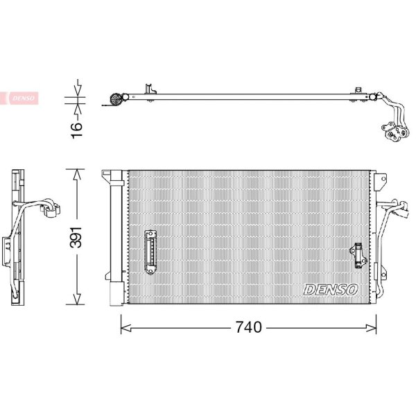 DENSO DCN02027 Kondensator, Klimaanlage