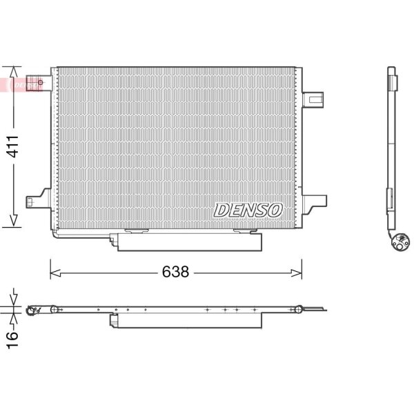 DENSO DCN17004 Kondensator, Klimaanlage
