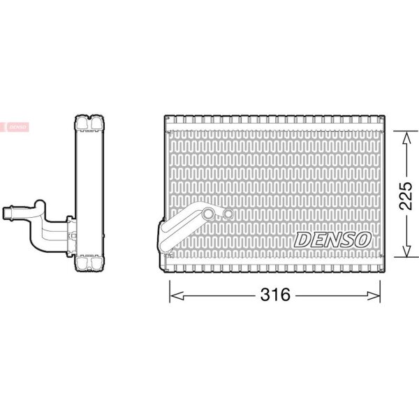 DENSO DEV21003 Verdampfer, Klimaanlage