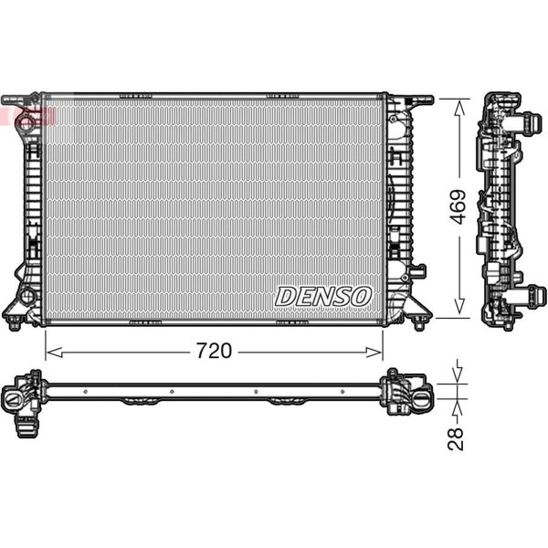 DENSO DRM02022 Kühler, Motorkühlung