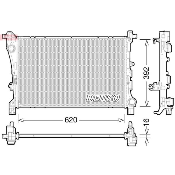 DENSO DRM09166 Kühler, Motorkühlung