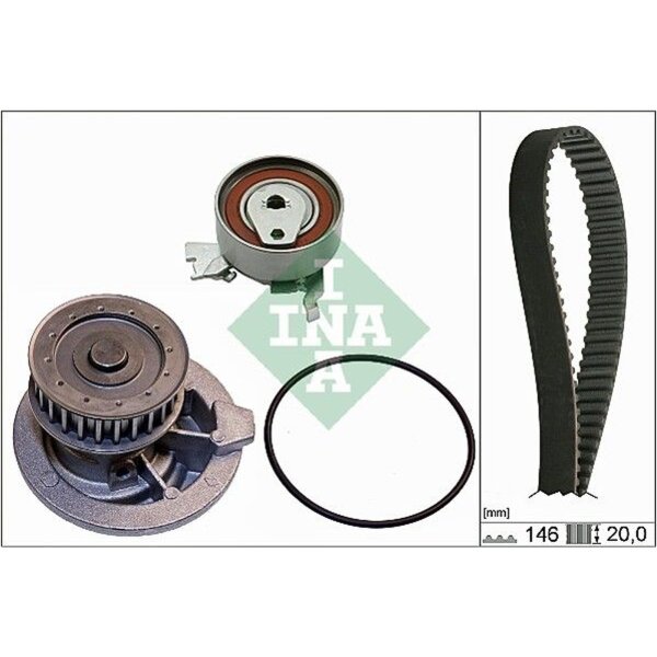 Schaeffler INA 530 0147 30 Wasserpumpe + Zahnriemensatz