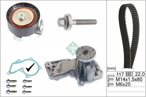 Schaeffler INA 530 0605 30 Wasserpumpe + Zahnriemensatz