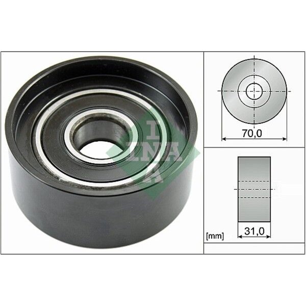 Schaeffler INA 532 0588 10 Umlenk-/Führungsrolle, Keilrippenriemen