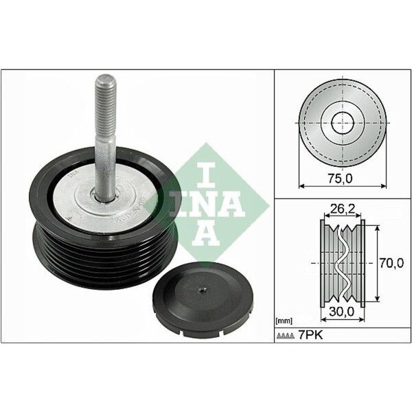 Schaeffler INA 532 0792 10 Umlenk-/Führungsrolle, Keilrippenriemen