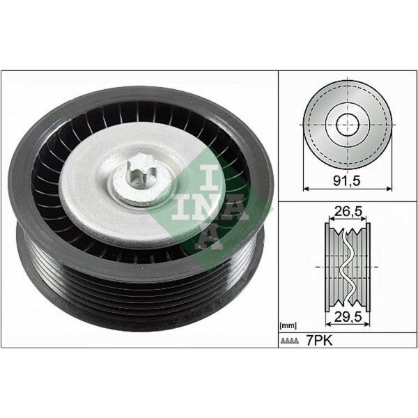Schaeffler INA 532 0808 10 Umlenk-/Führungsrolle, Keilrippenriemen