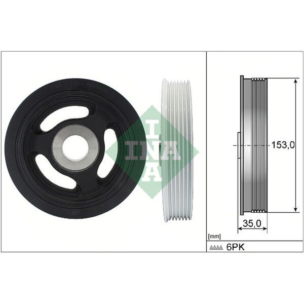Schaeffler INA 544 0104 10 Riemenscheibe, Kurbelwelle