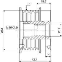 VALEO 588126 Generatorfreilauf