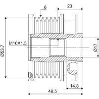 VALEO 588132 Generatorfreilauf