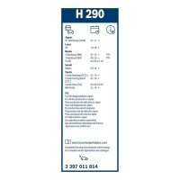Wischblatt BOSCH 3 397 011 814 Heckscheibe 300mm - 1 Stück