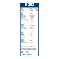 Wischblatt BOSCH 3 397 011 802 Heckscheibe 280mm Bügelwischblatt - 1 Stück