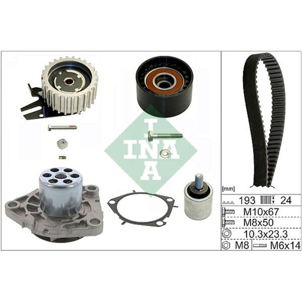 Schaeffler INA 530 0619 30 Wasserpumpe + Zahnriemensatz