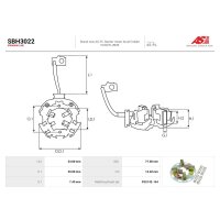 AS-PL SBH3022 Halter, Kohlebürsten