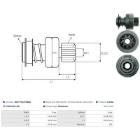 AS-PL SD9119(LETRIKA) Freilaufgetriebe, Starter