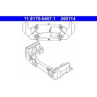 ATE 11.8170-0407.1 Halter, Bremssattel