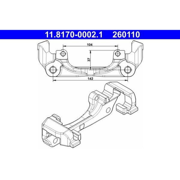 ATE 11.8170-0002.1 Halter, Bremssattel