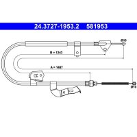 ATE 24.3727-1953.2 Seilzug, Feststellbremse