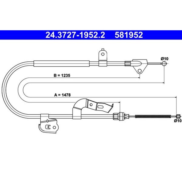 ATE 24.3727-1952.2 Seilzug, Feststellbremse