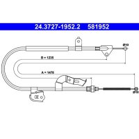 ATE 24.3727-1952.2 Seilzug, Feststellbremse