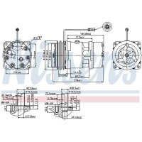 Klimakompressor NISSENS 89439 Keilrippenriemen 132mm - 1 Stück