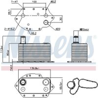 NISSENS 90905 Ölkühler, Motoröl