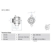 BOSCH 0 986 082 080 Generator