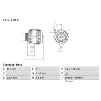 BOSCH 0 986 083 300 Generator