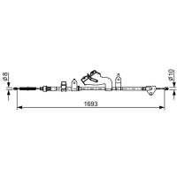 BOSCH 1 987 482 657 Seilzug, Feststellbremse