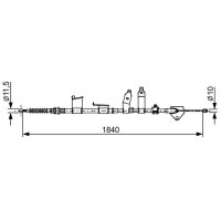 BOSCH 1 987 482 653 Seilzug, Feststellbremse