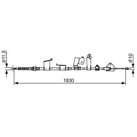 BOSCH 1 987 482 652 Seilzug, Feststellbremse