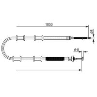 BOSCH 1 987 482 592 Seilzug, Feststellbremse