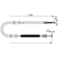 BOSCH 1 987 482 590 Seilzug, Feststellbremse