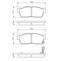 BOSCH 0 986 494 700 Bremsbelagsatz, Scheibenbremse