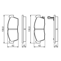 BOSCH 0 986 494 700 Bremsbelagsatz, Scheibenbremse