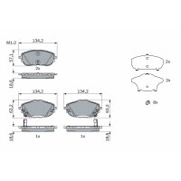 BOSCH 0 986 494 676 Bremsbelagsatz, Scheibenbremse