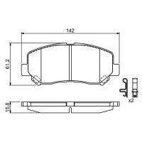 BOSCH 0 986 494 675 Bremsbelagsatz, Scheibenbremse