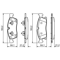 BOSCH 0 986 494 672 Bremsbelagsatz, Scheibenbremse