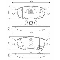 BOSCH 0 986 494 537 Bremsbelagsatz, Scheibenbremse